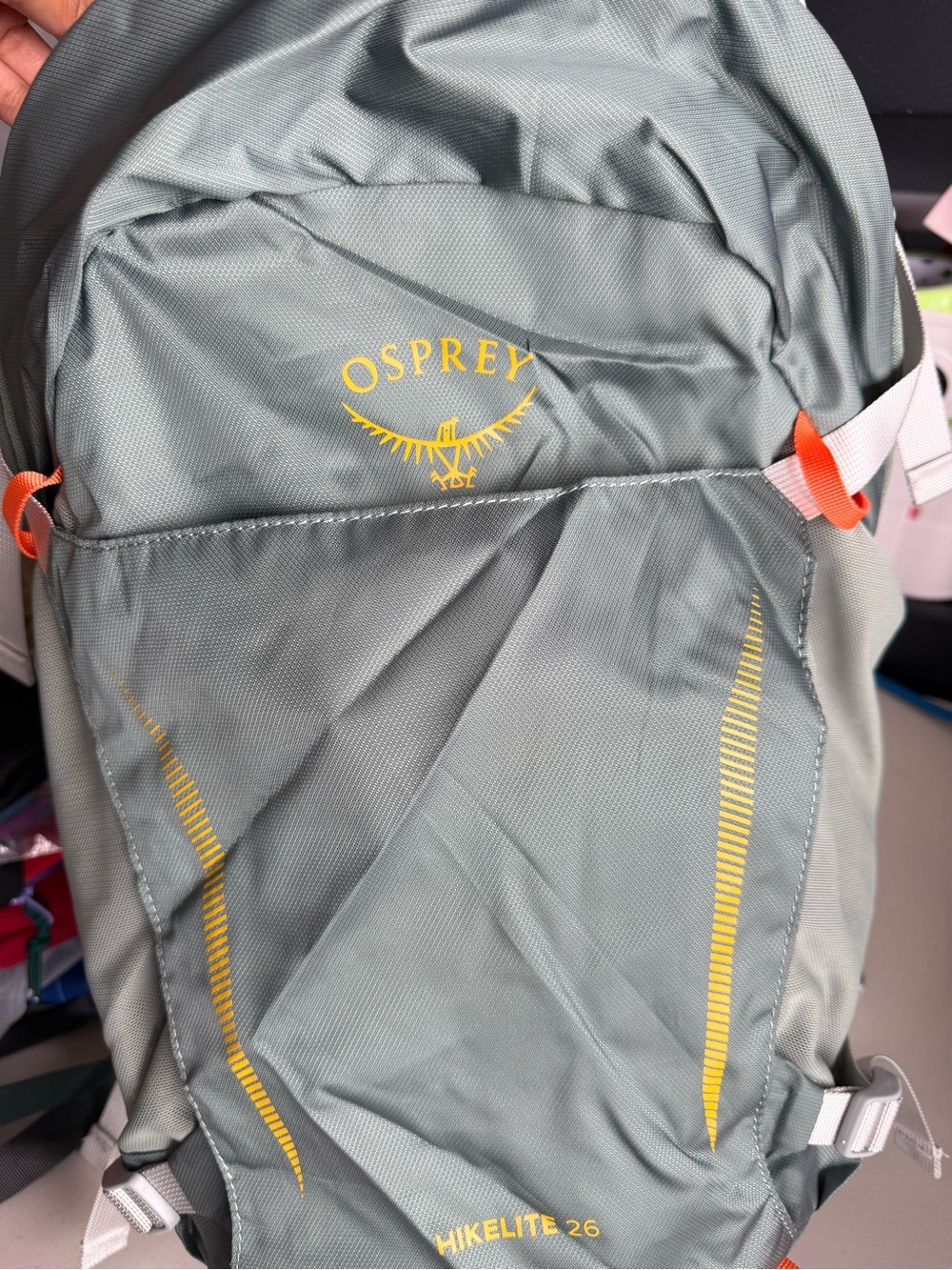 OSPREY Hikelite 26 Backpack - Sage Green with Yellow Accents